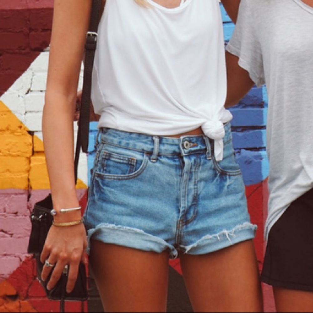 F21 High Waisted Denim Shorts